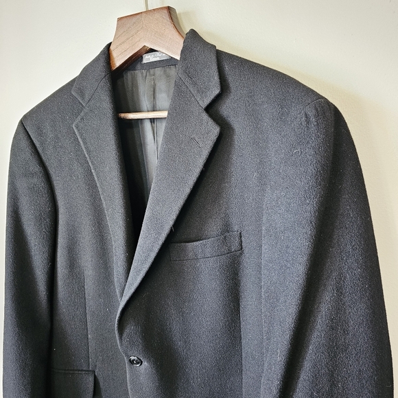 Arnold Brant 100% cashmere Classic Black Men's Blazer 46R - Picture 7 of 10